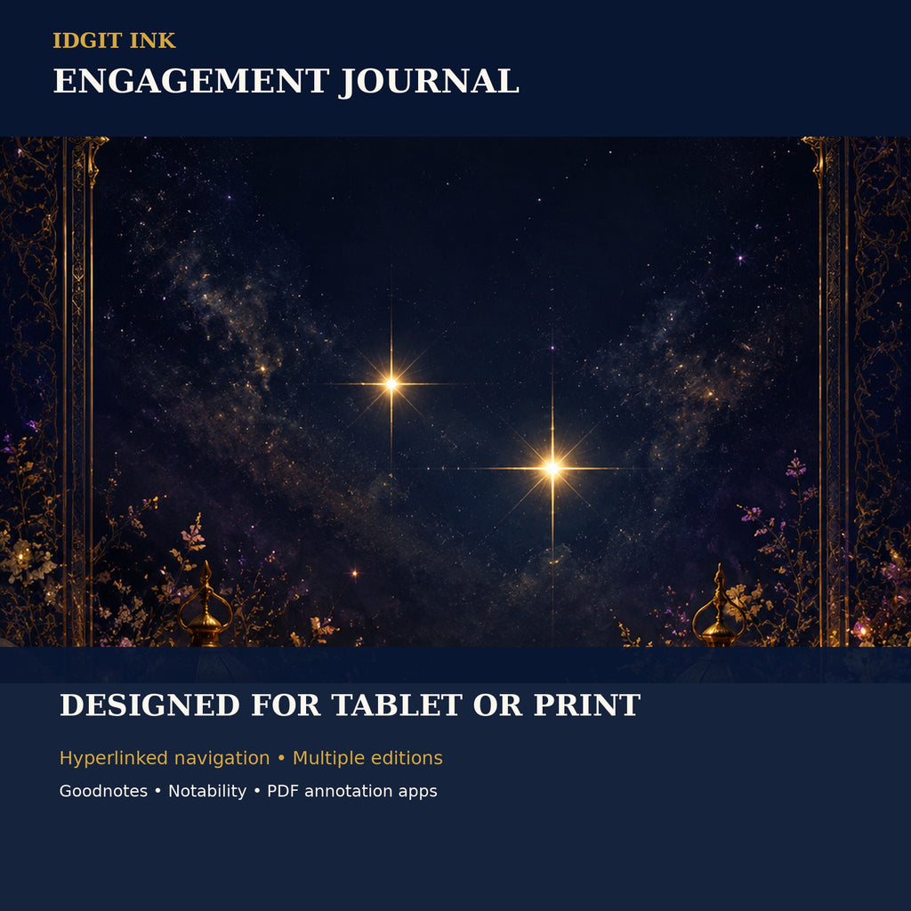 Idgit Ink Engagement digital journal — 100 PNG digital stickers preview