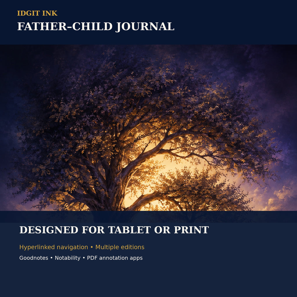 Idgit Ink Father–Child digital journal — 100 PNG digital stickers preview
