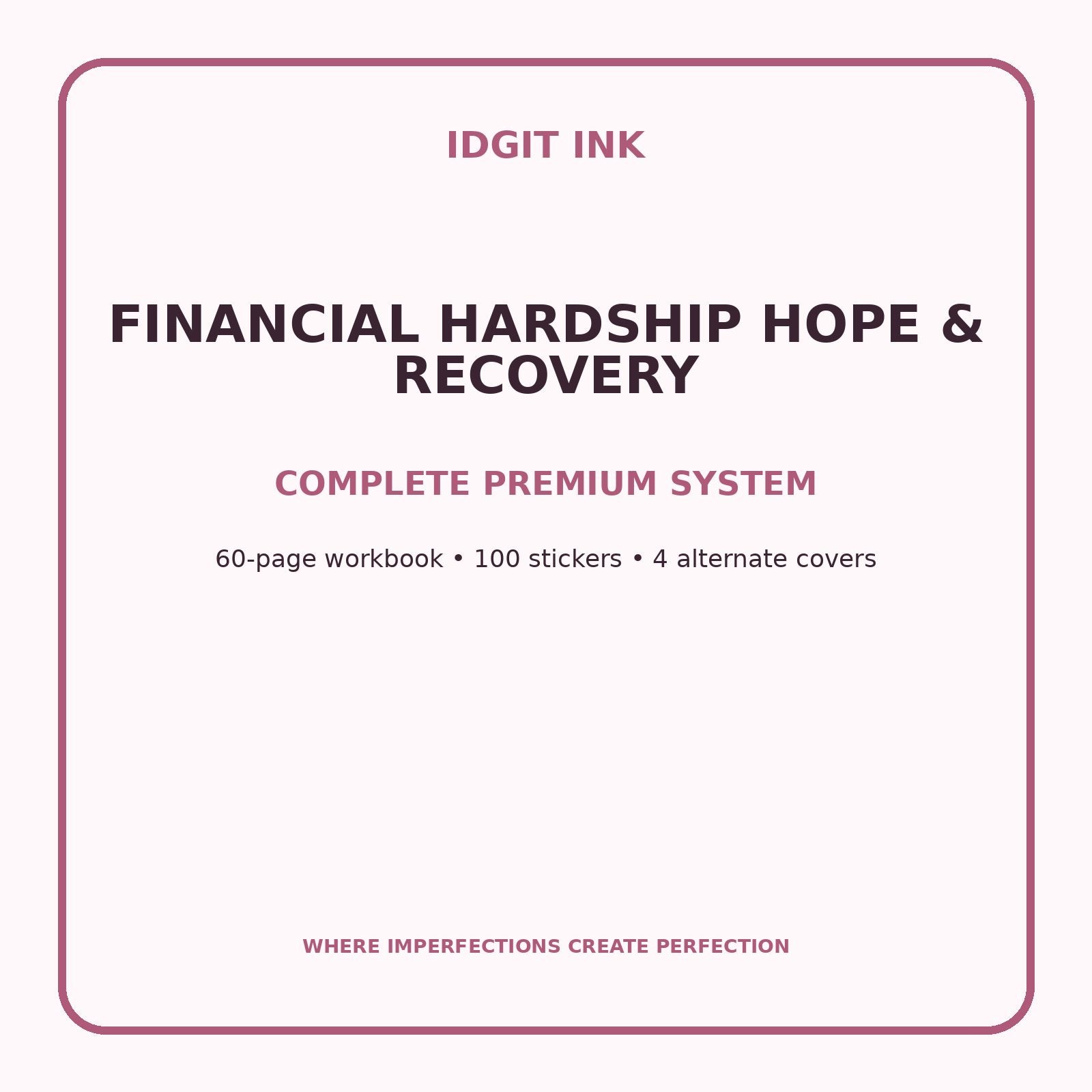 Financial Hardship Hope & Recovery Digital Journal – Deluxe 500-Page Planner — listing image 2 of 4