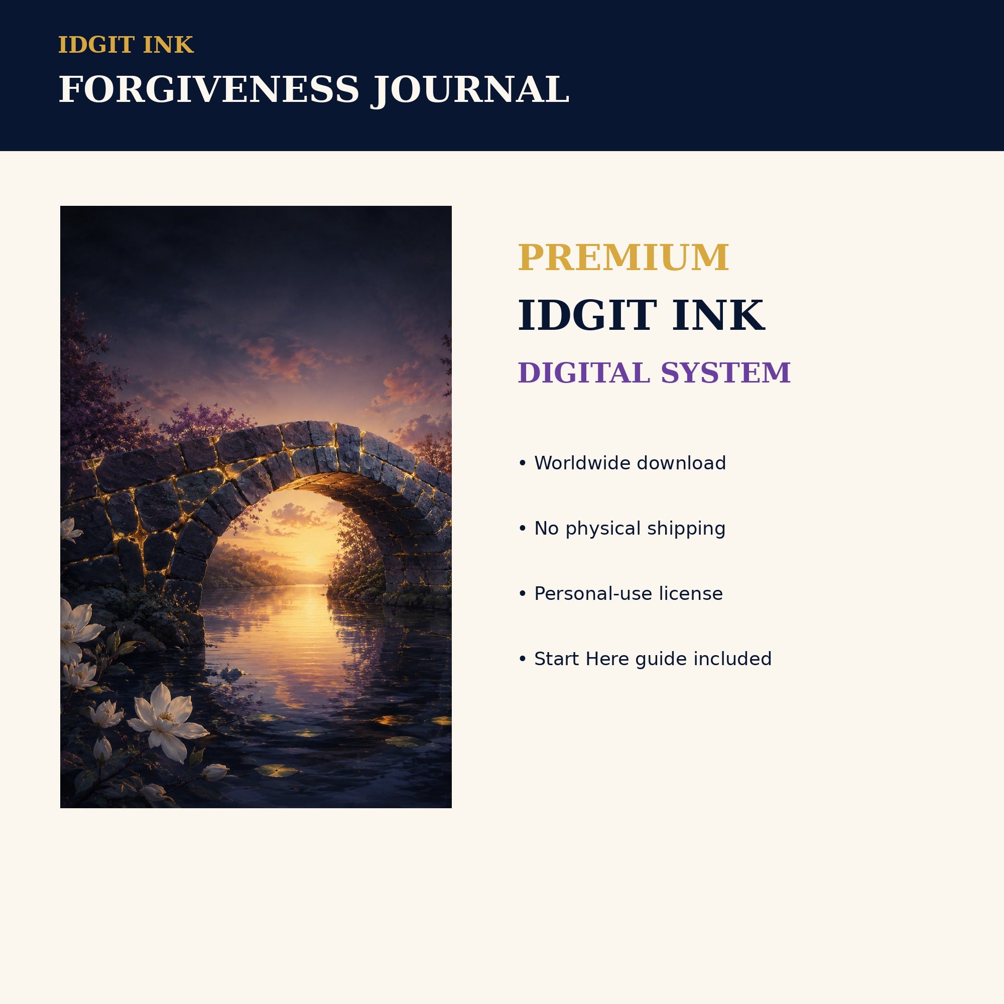 Idgit Ink Forgiveness digital journal — 75 device wallpapers preview