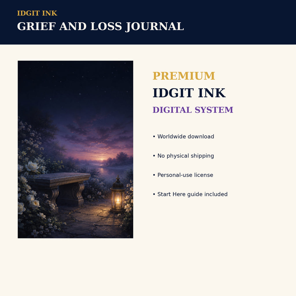 Idgit Ink Grief and Loss digital journal — 75 device wallpapers preview