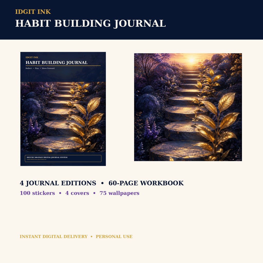 Idgit Ink Habit-Building digital journal — complete deluxe journal bundle overview