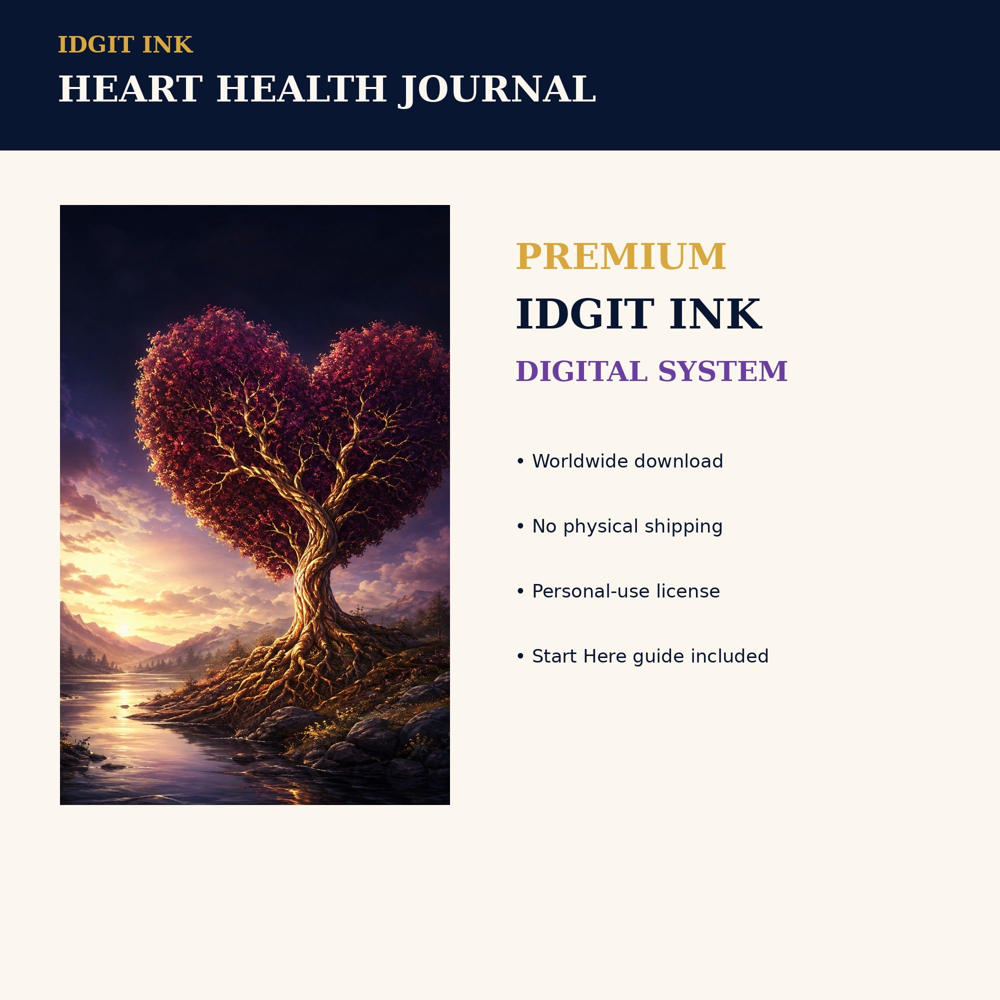 Idgit Ink Heart-Health digital journal — 75 device wallpapers preview