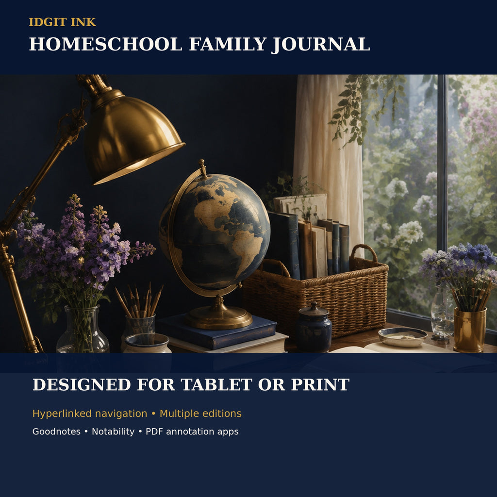 Idgit Ink Homeschool Family digital journal — 100 PNG digital stickers preview