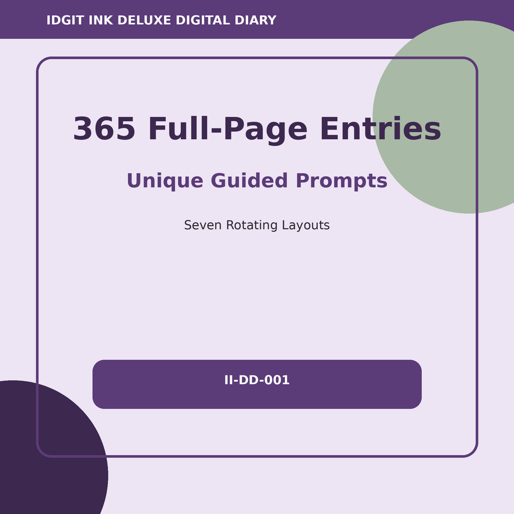 ADHD Productivity full-page guided diary entry examples