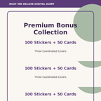 Travel and Vacation digital stickers reflection cards and cover bonuses