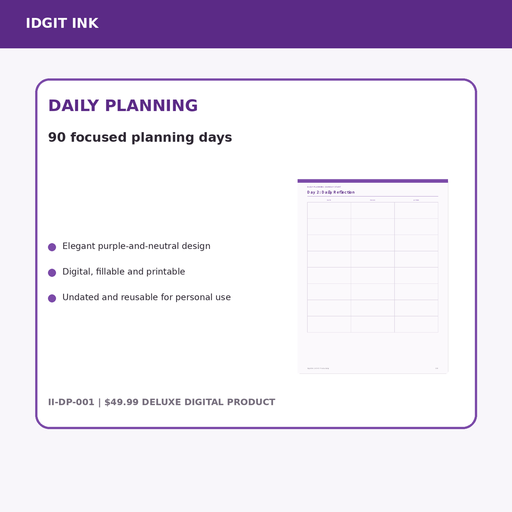 ADHD Productivity Deluxe Digital Planner listing image 5 of 10
