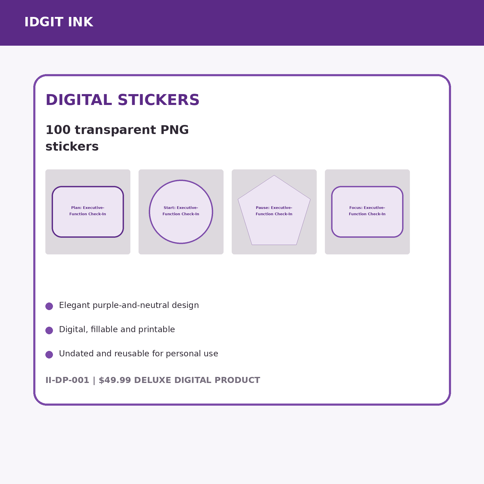ADHD Productivity Deluxe Digital Planner listing image 8 of 10