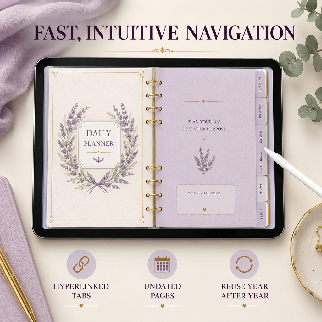 Self-Care and Wellness Deluxe Digital Planner listing image 5 of 10