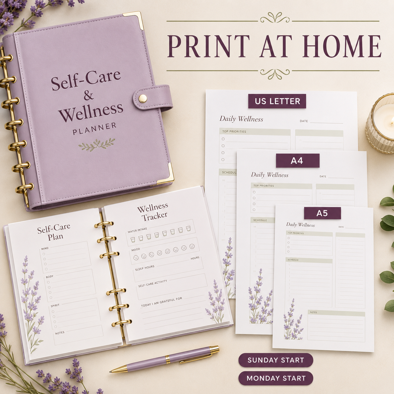 Self-Care and Wellness Deluxe Digital Planner listing image 6 of 10