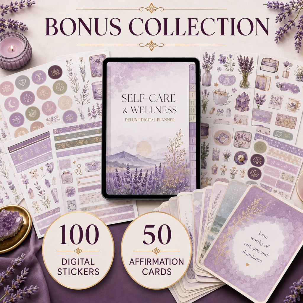Self-Care and Wellness Deluxe Digital Planner listing image 7 of 10