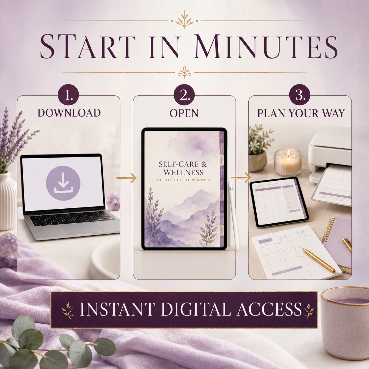 Self-Care and Wellness Deluxe Digital Planner listing image 8 of 10