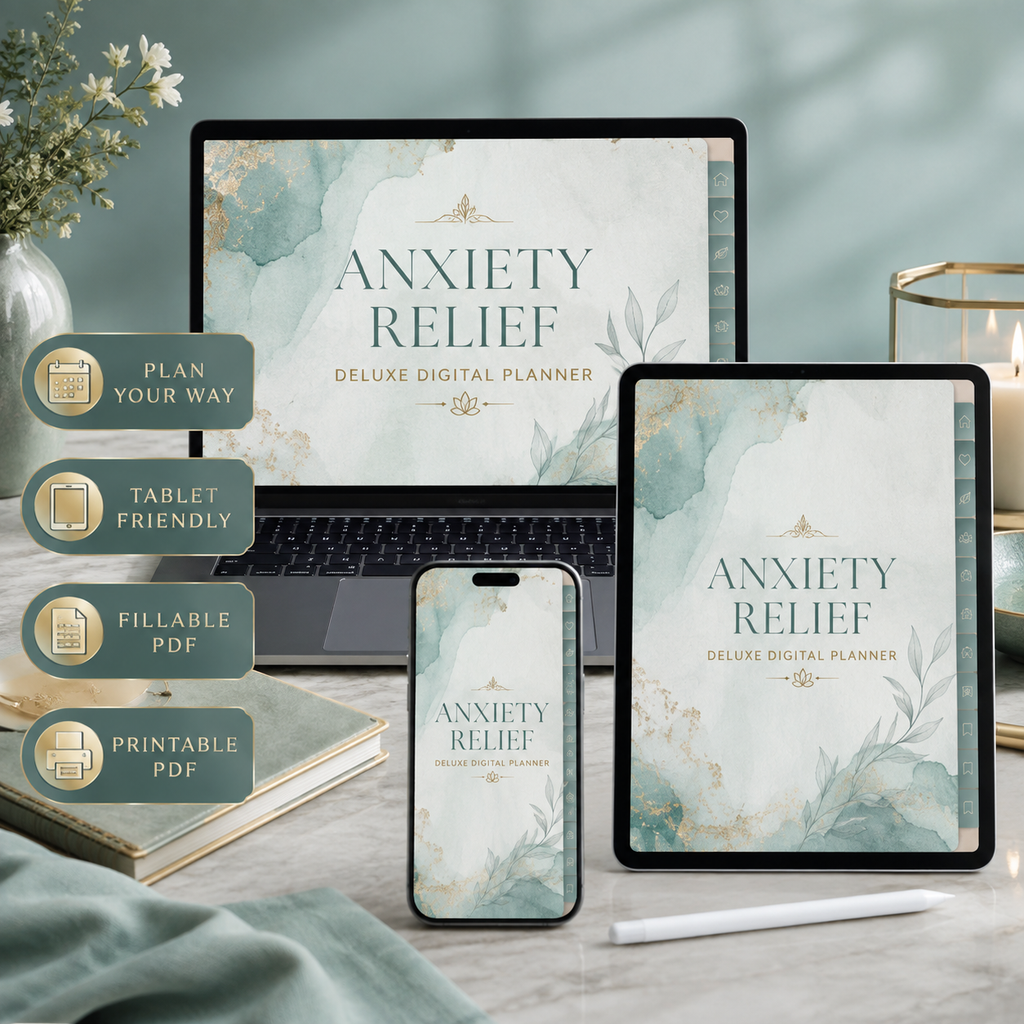 Anxiety Relief Deluxe Digital Planner and Coping Toolkit listing image 3 of 10