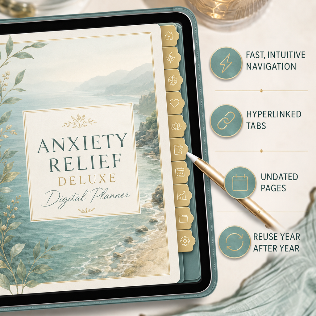 Anxiety Relief Deluxe Digital Planner and Coping Toolkit listing image 4 of 10