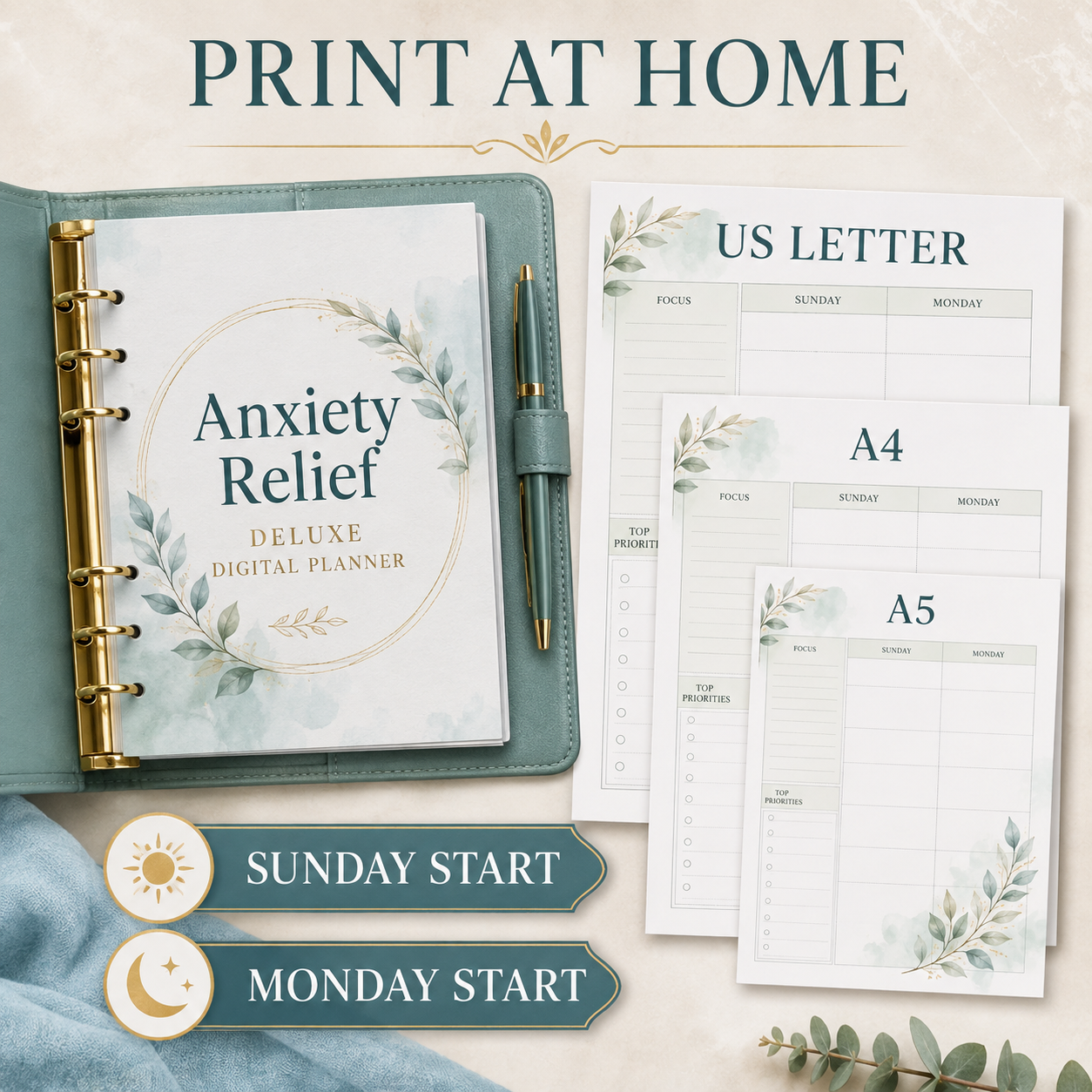 Anxiety Relief Deluxe Digital Planner and Coping Toolkit listing image 5 of 10