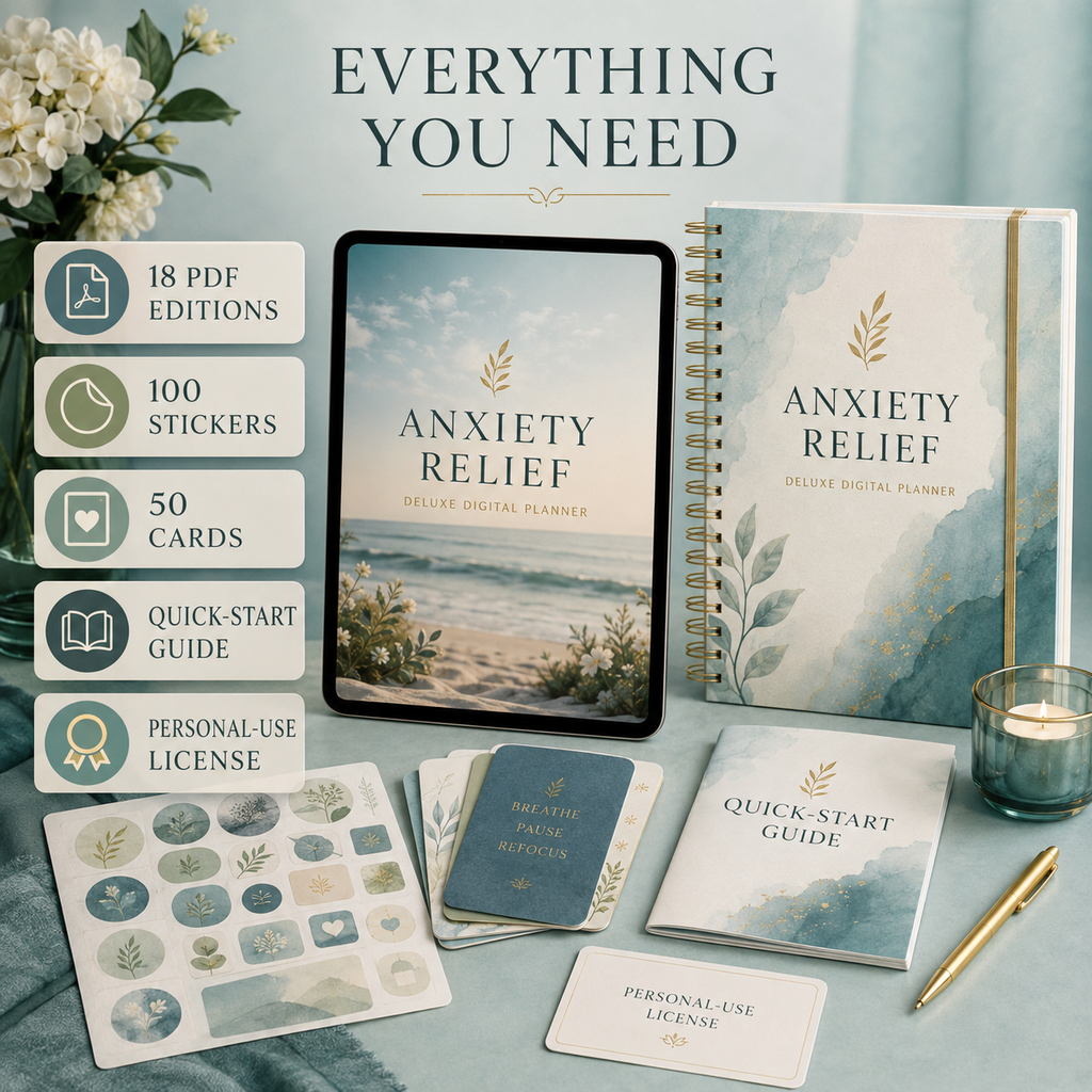Anxiety Relief Deluxe Digital Planner and Coping Toolkit listing image 9 of 10