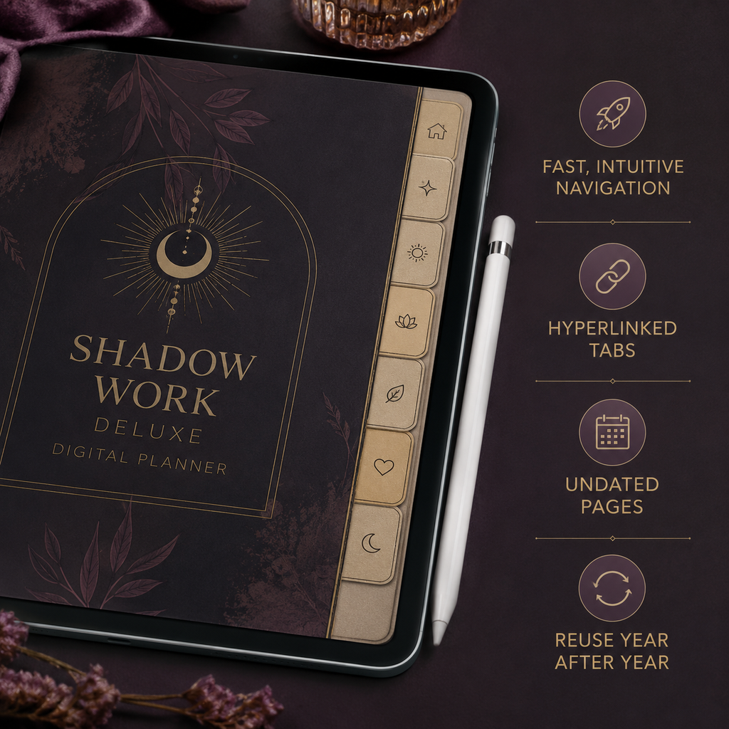 Shadow Work Deluxe Digital Planner and Guided Workbook listing image 3 of 10
