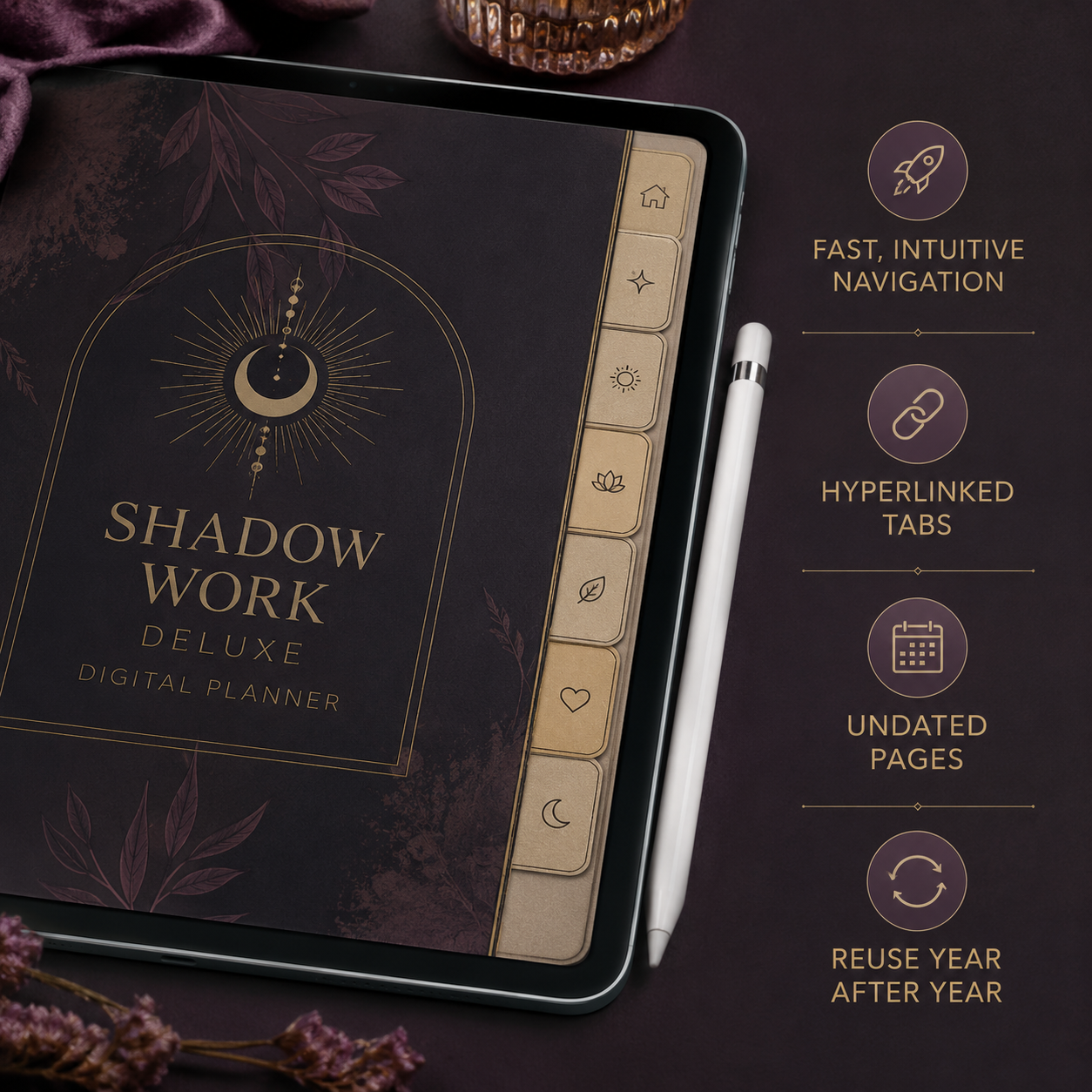 Shadow Work Deluxe Digital Planner and Guided Workbook listing image 3 of 10