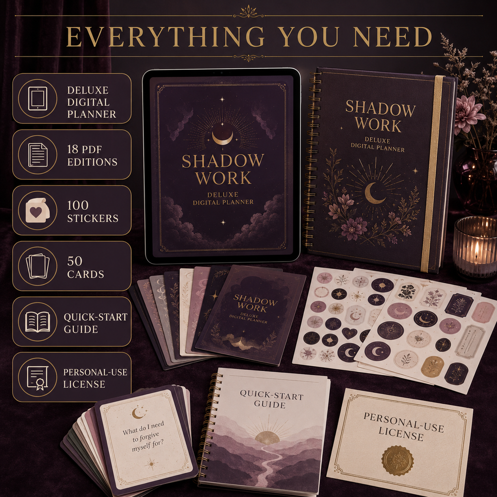 Shadow Work Deluxe Digital Planner and Guided Workbook listing image 8 of 10