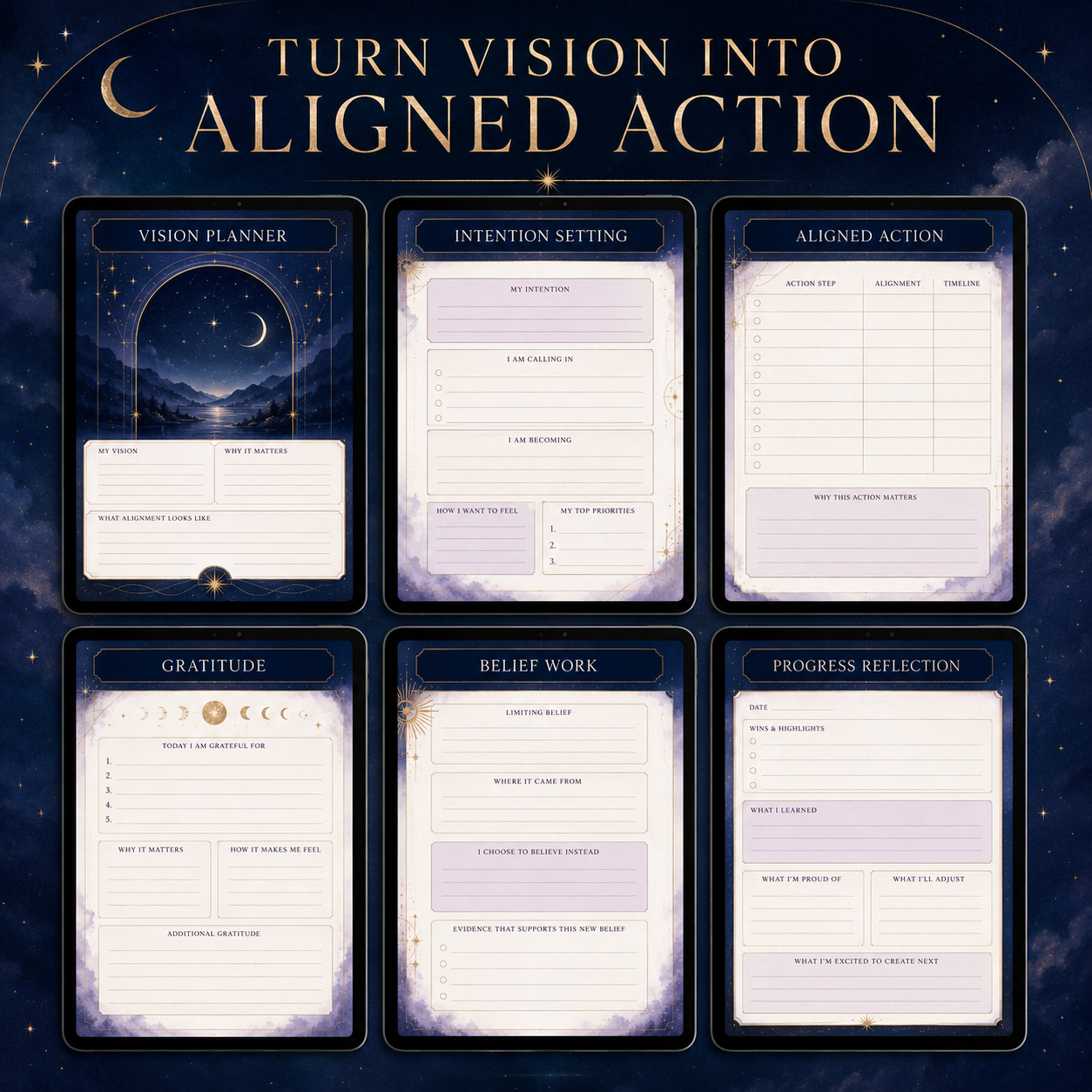 Manifestation and Dream-Life Deluxe Digital Planner listing image 4 of 10