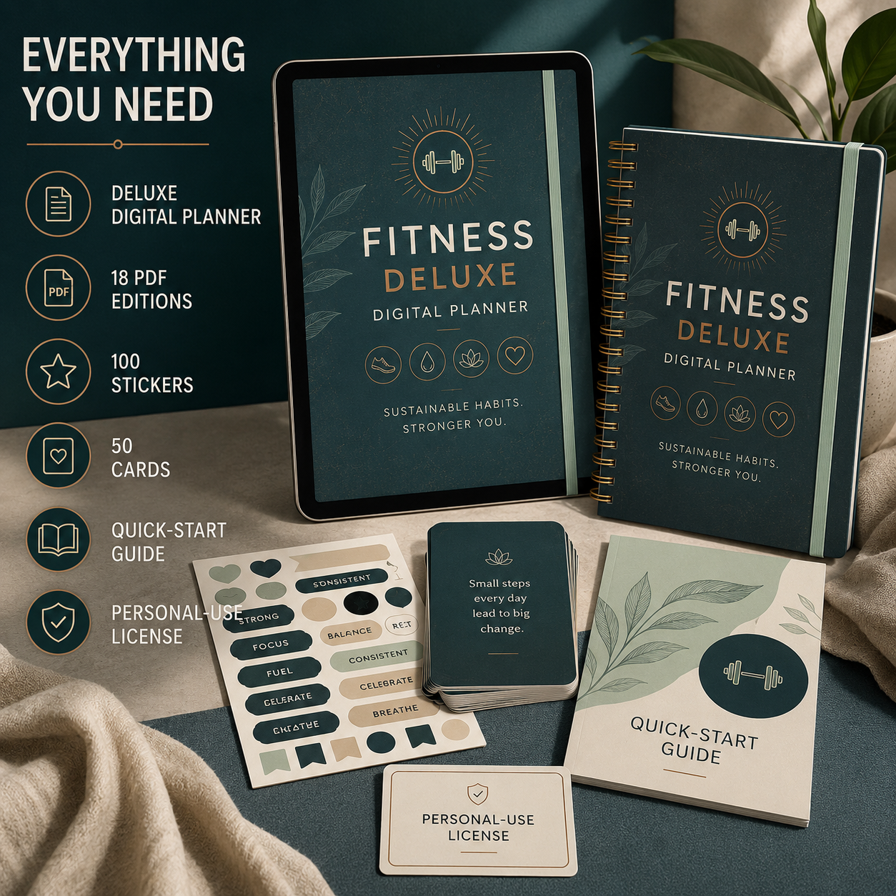 Fitness and Workout Deluxe Digital Planner listing image 4 of 10