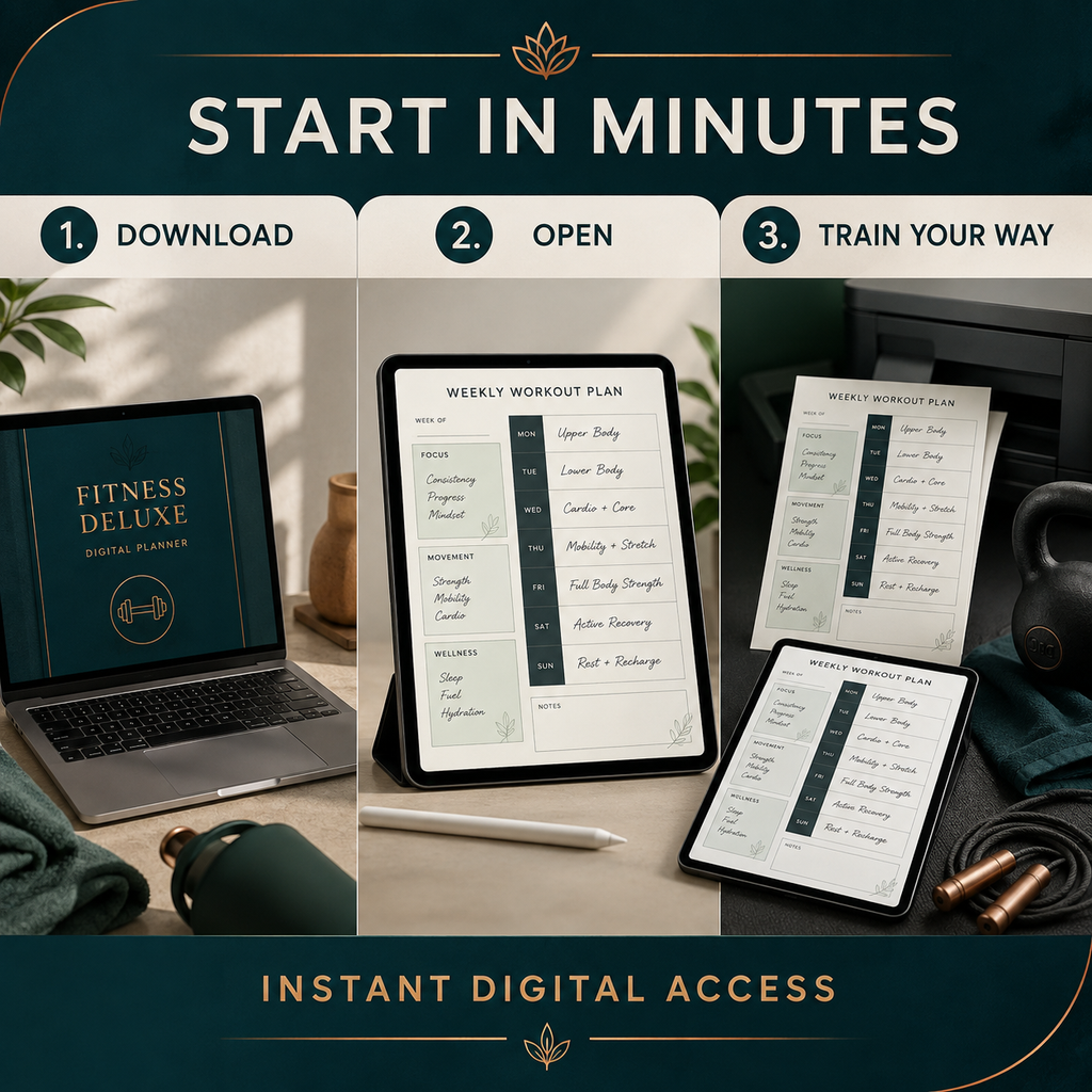 Fitness and Workout Deluxe Digital Planner listing image 8 of 10