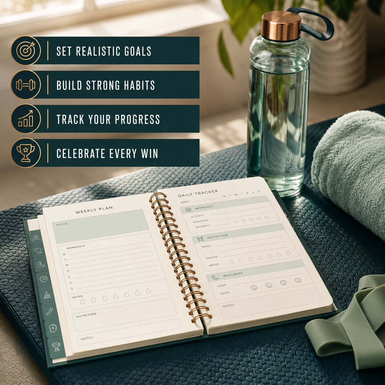 Fitness and Workout Deluxe Digital Planner listing image 9 of 10