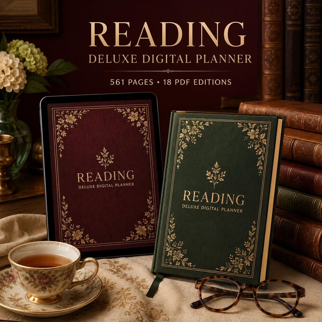 Reading and Book Review Deluxe Digital Planner listing image 1 of 10