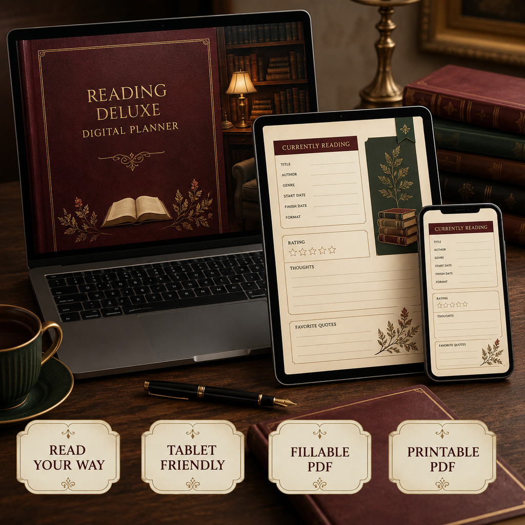 Reading and Book Review Deluxe Digital Planner listing image 3 of 10
