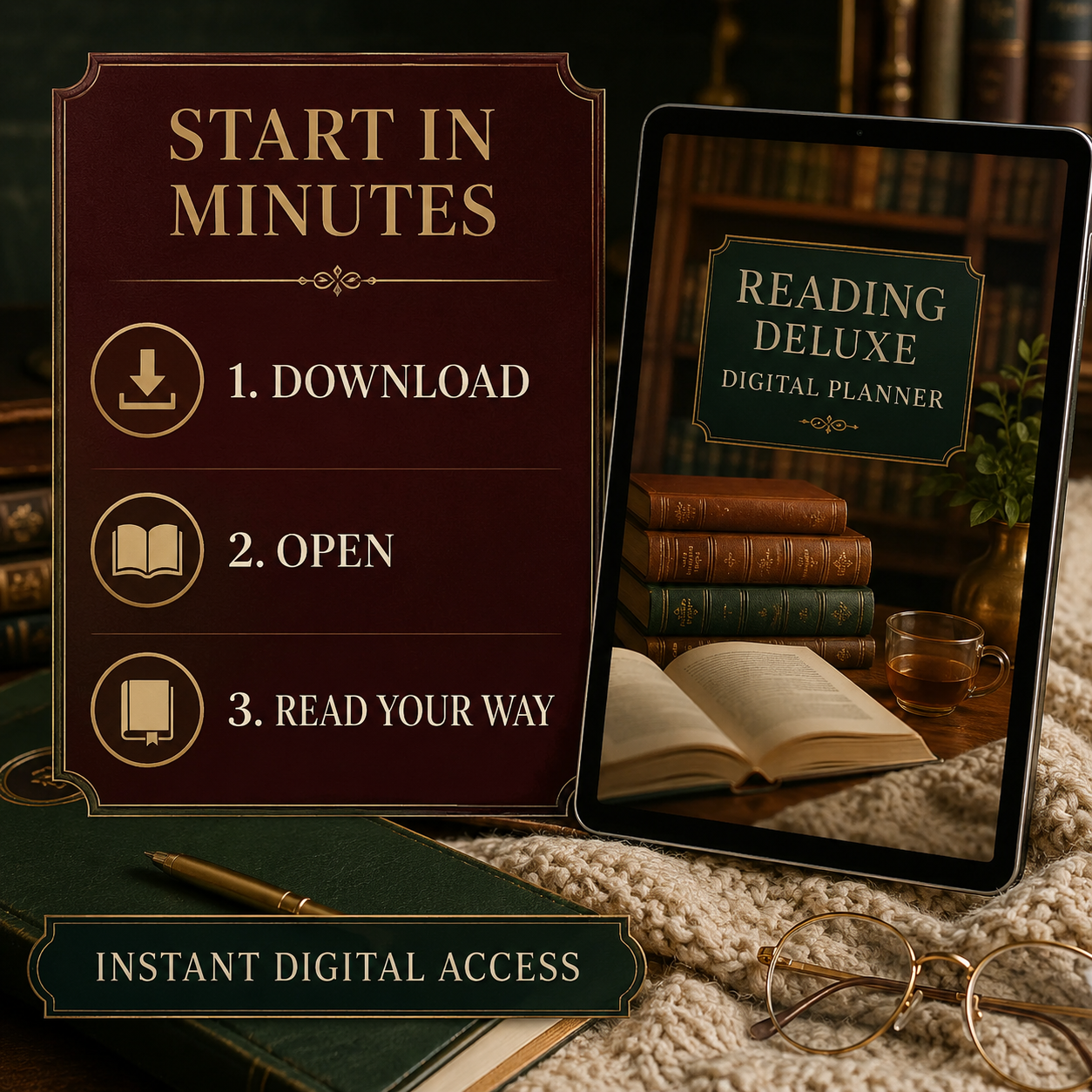 Reading and Book Review Deluxe Digital Planner listing image 8 of 10