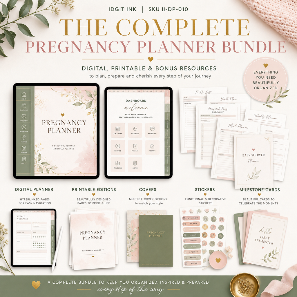 Pregnancy Journey Deluxe Digital Planner and Keepsake listing image 2 of 10