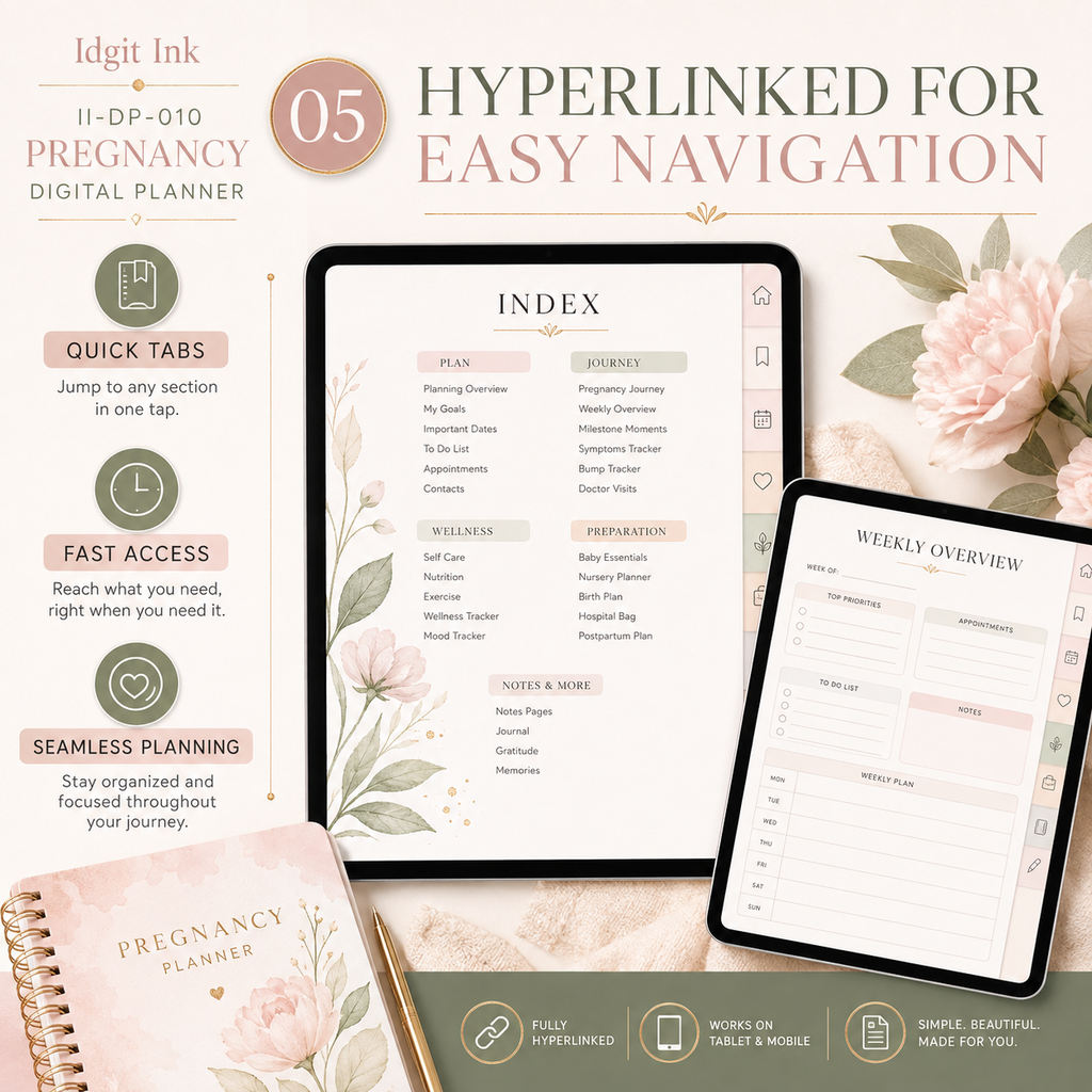 Pregnancy Journey Deluxe Digital Planner and Keepsake listing image 5 of 10