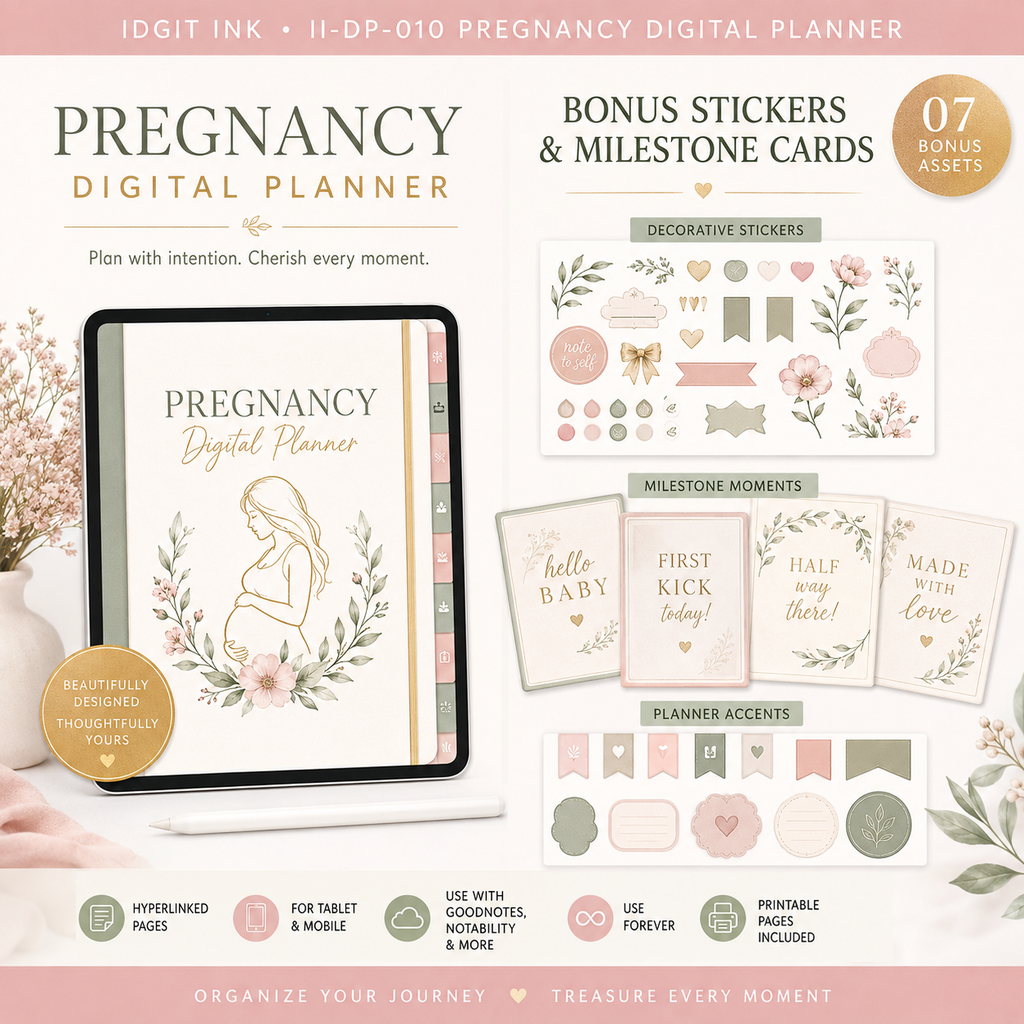Pregnancy Journey Deluxe Digital Planner and Keepsake listing image 7 of 10