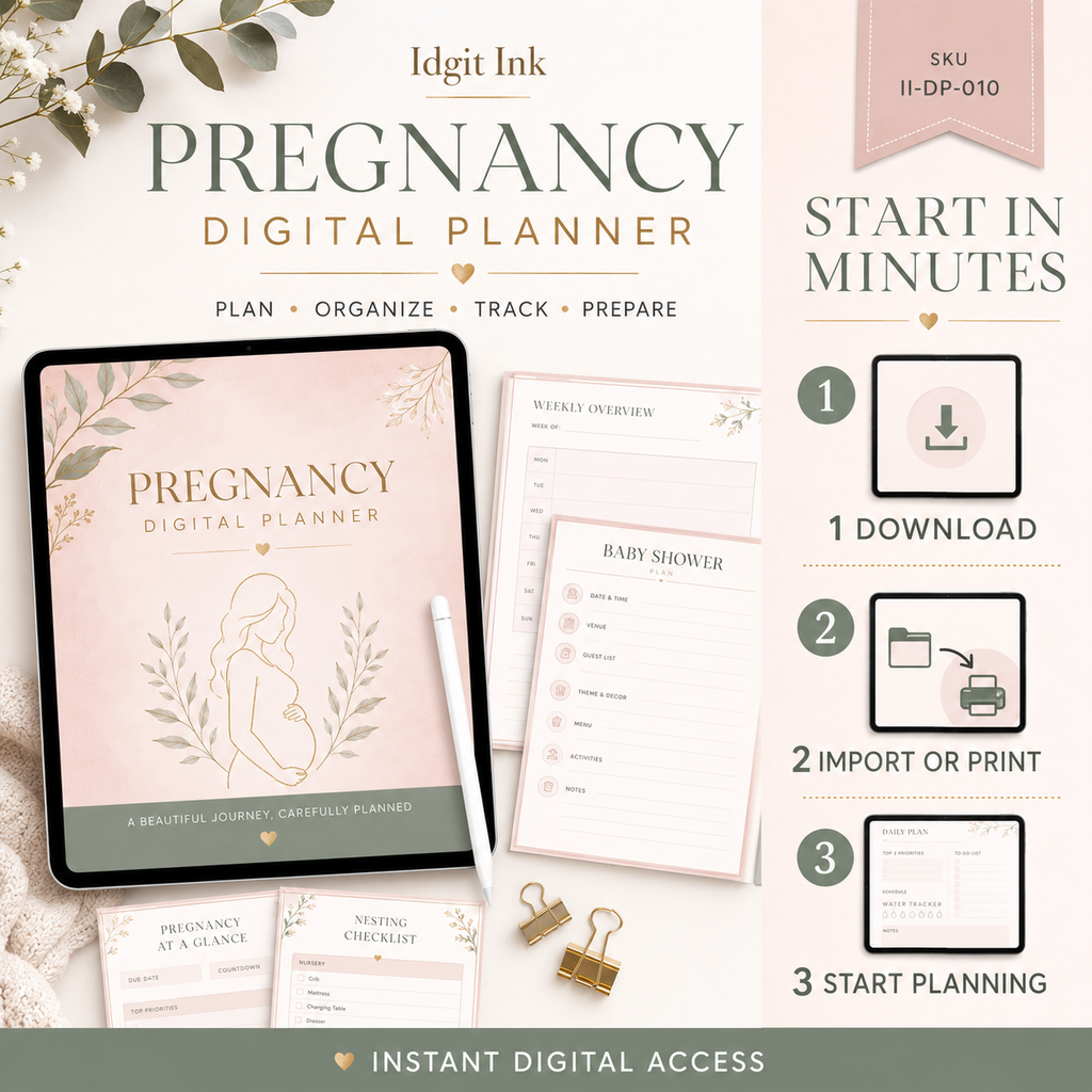 Pregnancy Journey Deluxe Digital Planner and Keepsake listing image 9 of 10