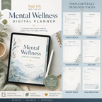 Mental Wellness Check-In Deluxe Digital Planner listing image 4 of 10