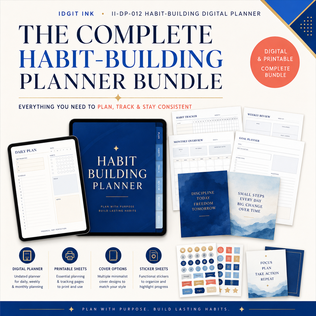 Habit-Building Deluxe Digital Planner and Tracker Bundle listing image 2 of 10