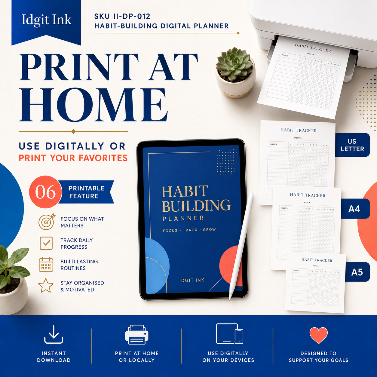 Habit-Building Deluxe Digital Planner and Tracker Bundle listing image 5 of 10