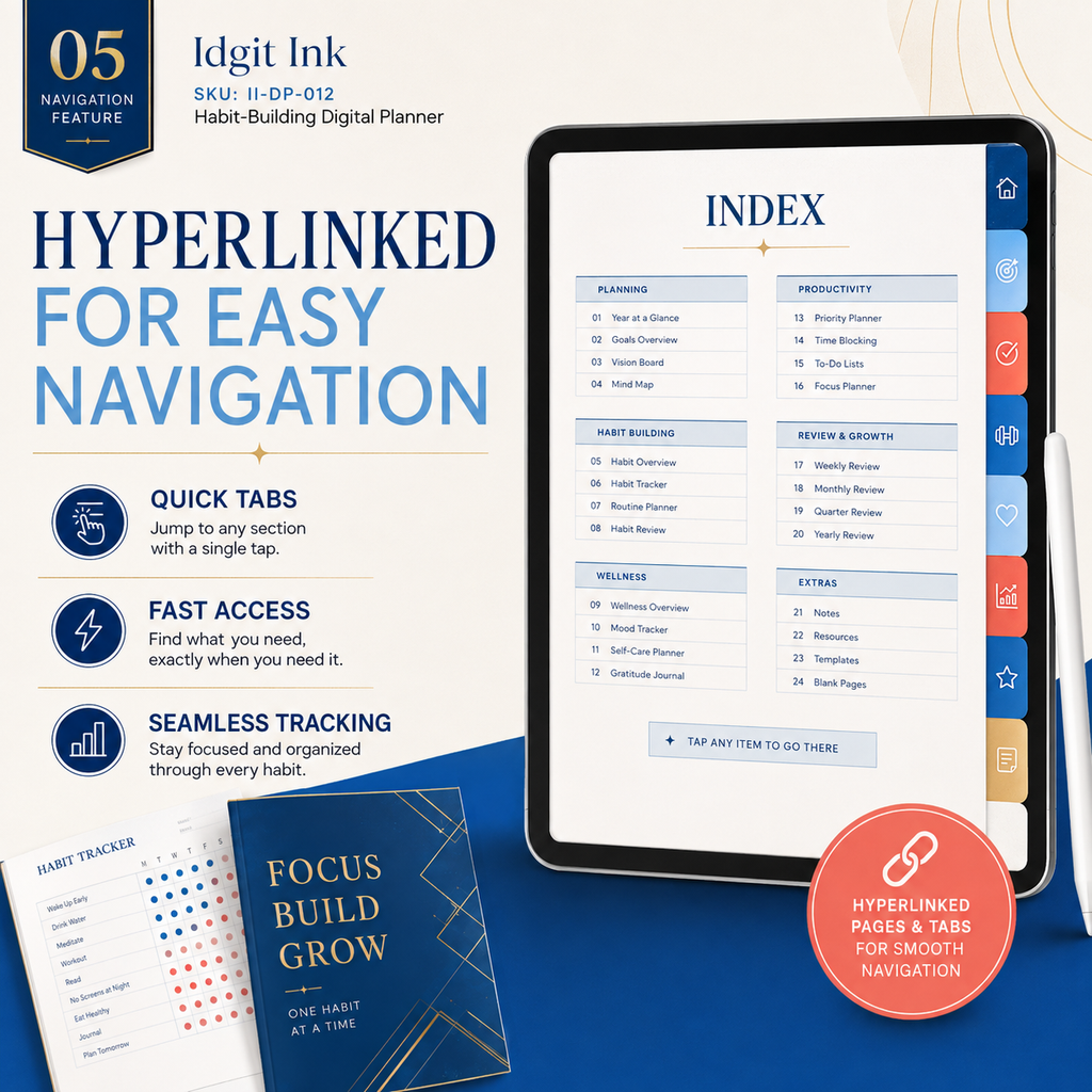 Habit-Building Deluxe Digital Planner and Tracker Bundle listing image 6 of 10