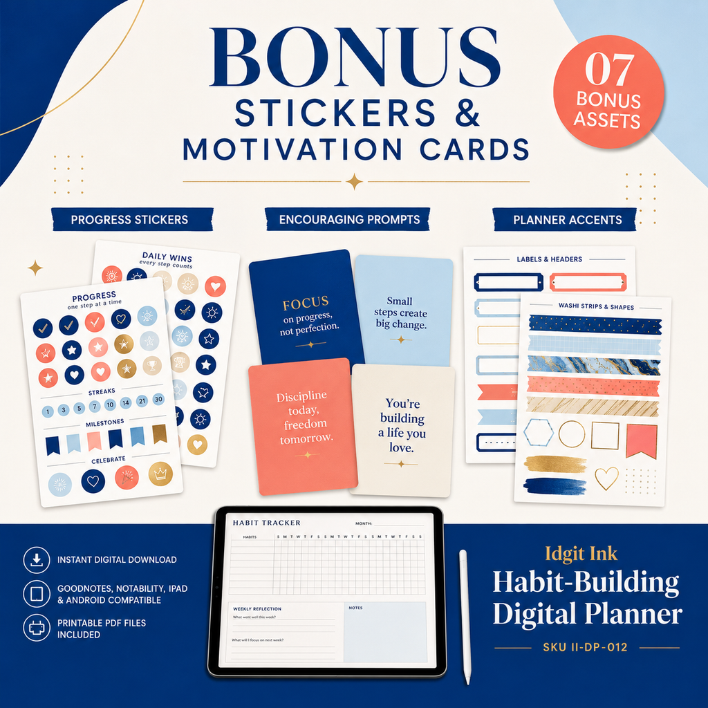 Habit-Building Deluxe Digital Planner and Tracker Bundle listing image 8 of 10