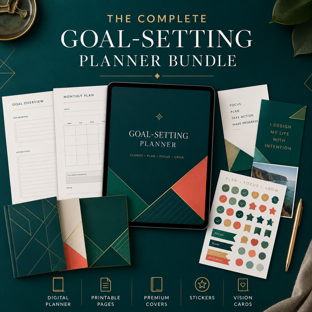 Goal-Setting and Achievement Deluxe Digital Planner listing image 2 of 10