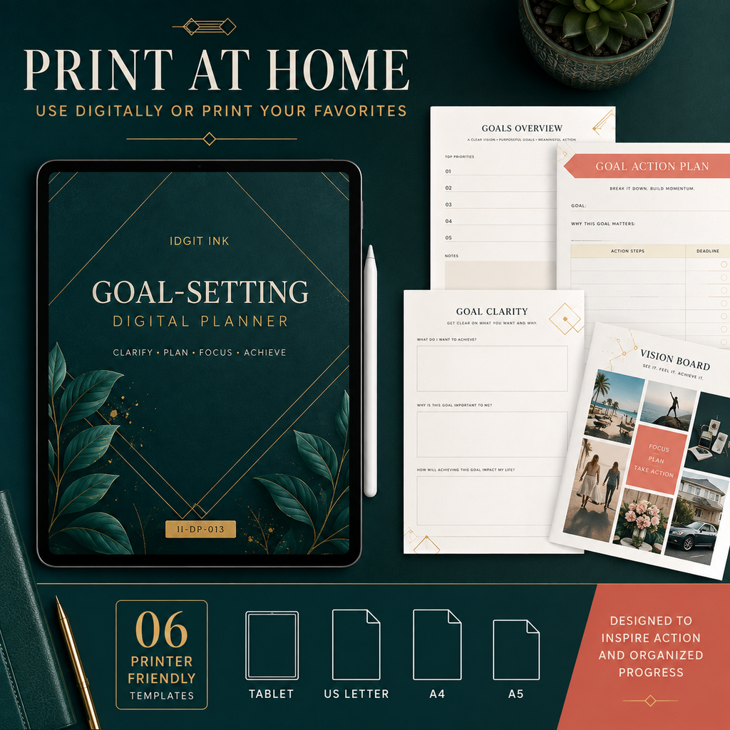Goal-Setting and Achievement Deluxe Digital Planner listing image 6 of 10
