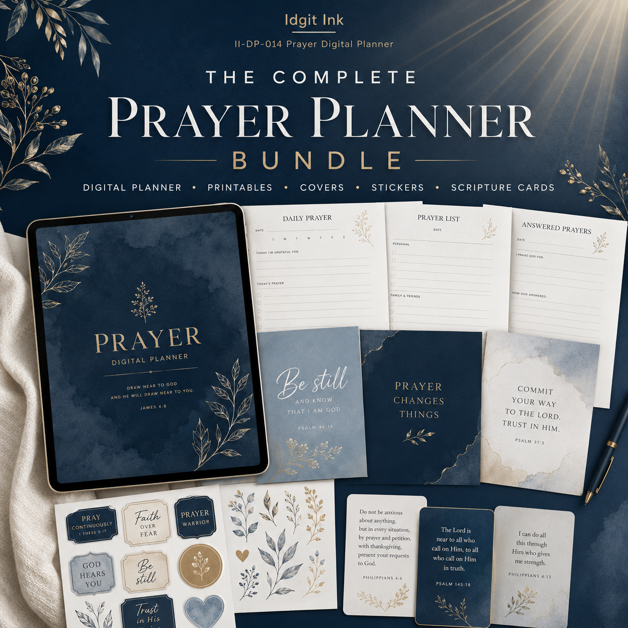 Prayer Deluxe Digital Planner and Faith Reflection Bundle listing image 2 of 10