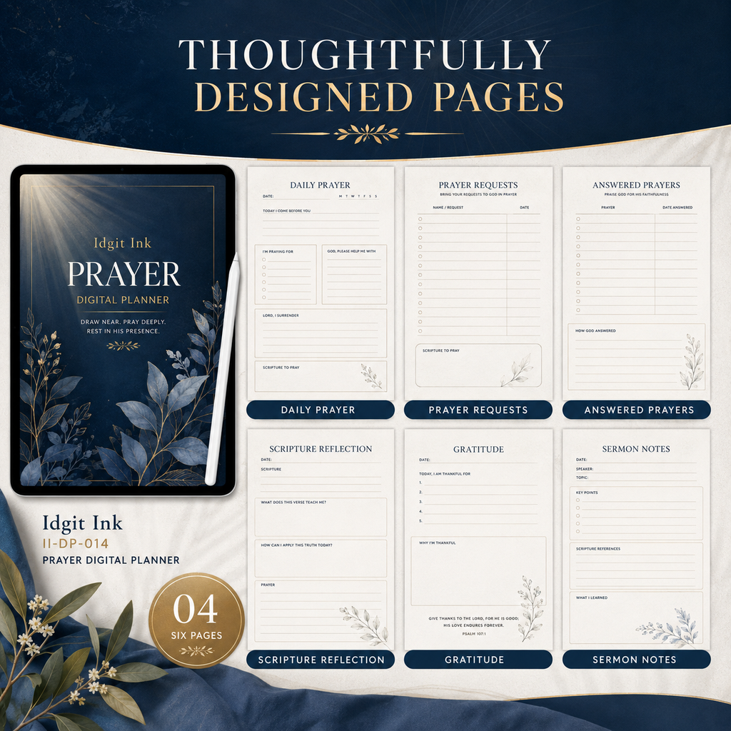 Prayer Deluxe Digital Planner and Faith Reflection Bundle listing image 4 of 10