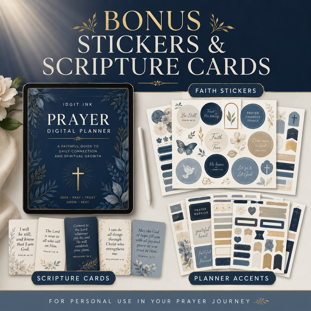 Prayer Deluxe Digital Planner and Faith Reflection Bundle listing image 7 of 10