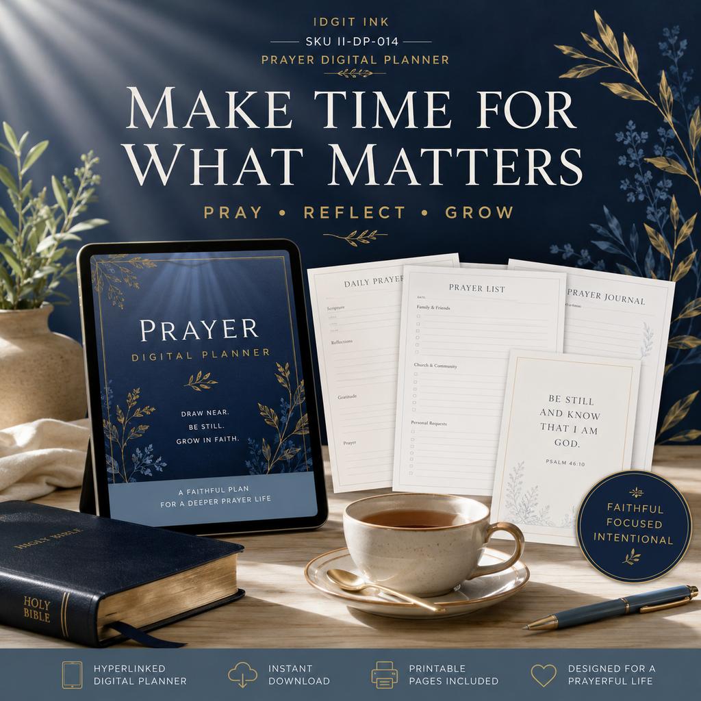 Prayer Deluxe Digital Planner and Faith Reflection Bundle listing image 10 of 10