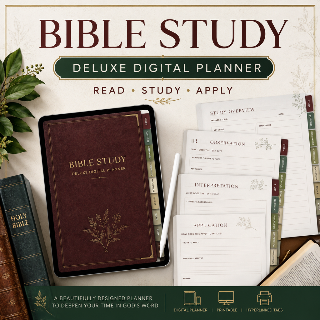 Bible Study Deluxe Digital Planner and Study Toolkit listing image 2 of 10