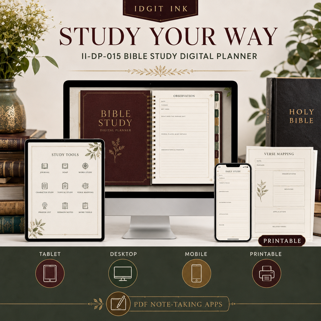 Bible Study Deluxe Digital Planner and Study Toolkit listing image 3 of 10