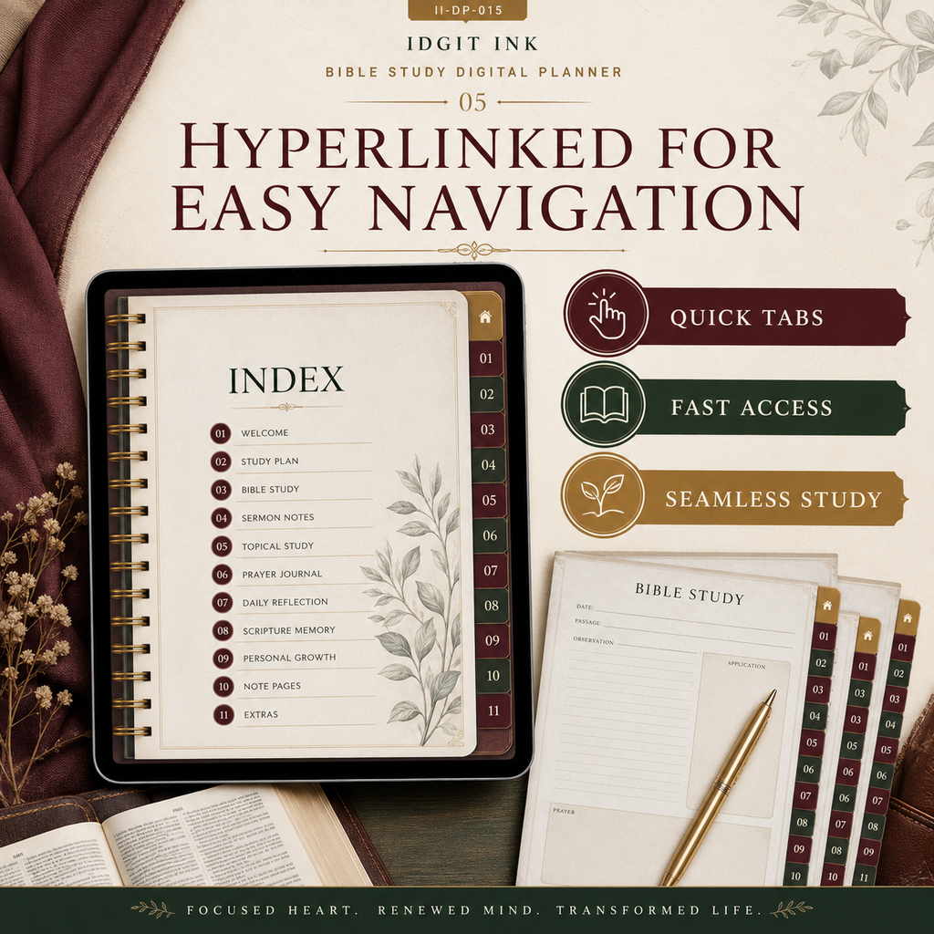 Bible Study Deluxe Digital Planner and Study Toolkit listing image 5 of 10