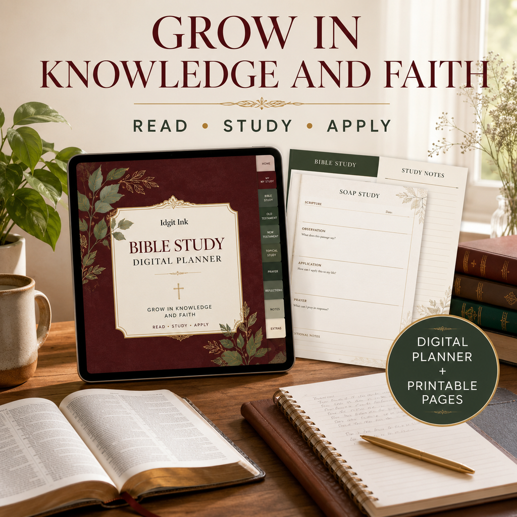 Bible Study Deluxe Digital Planner and Study Toolkit listing image 8 of 10
