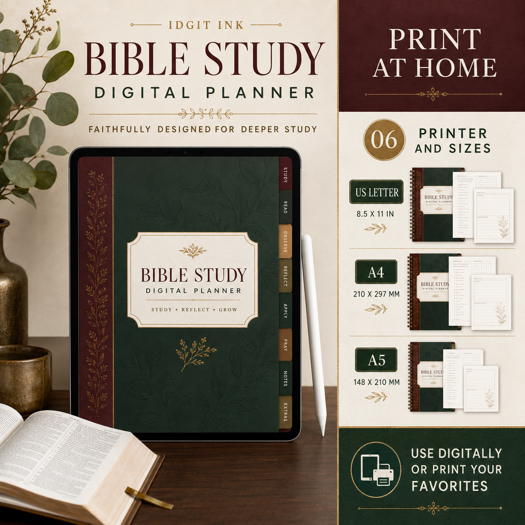 Bible Study Deluxe Digital Planner and Study Toolkit listing image 9 of 10